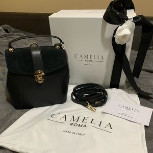 Camelia Roma Suede & Leather Mini Backpack